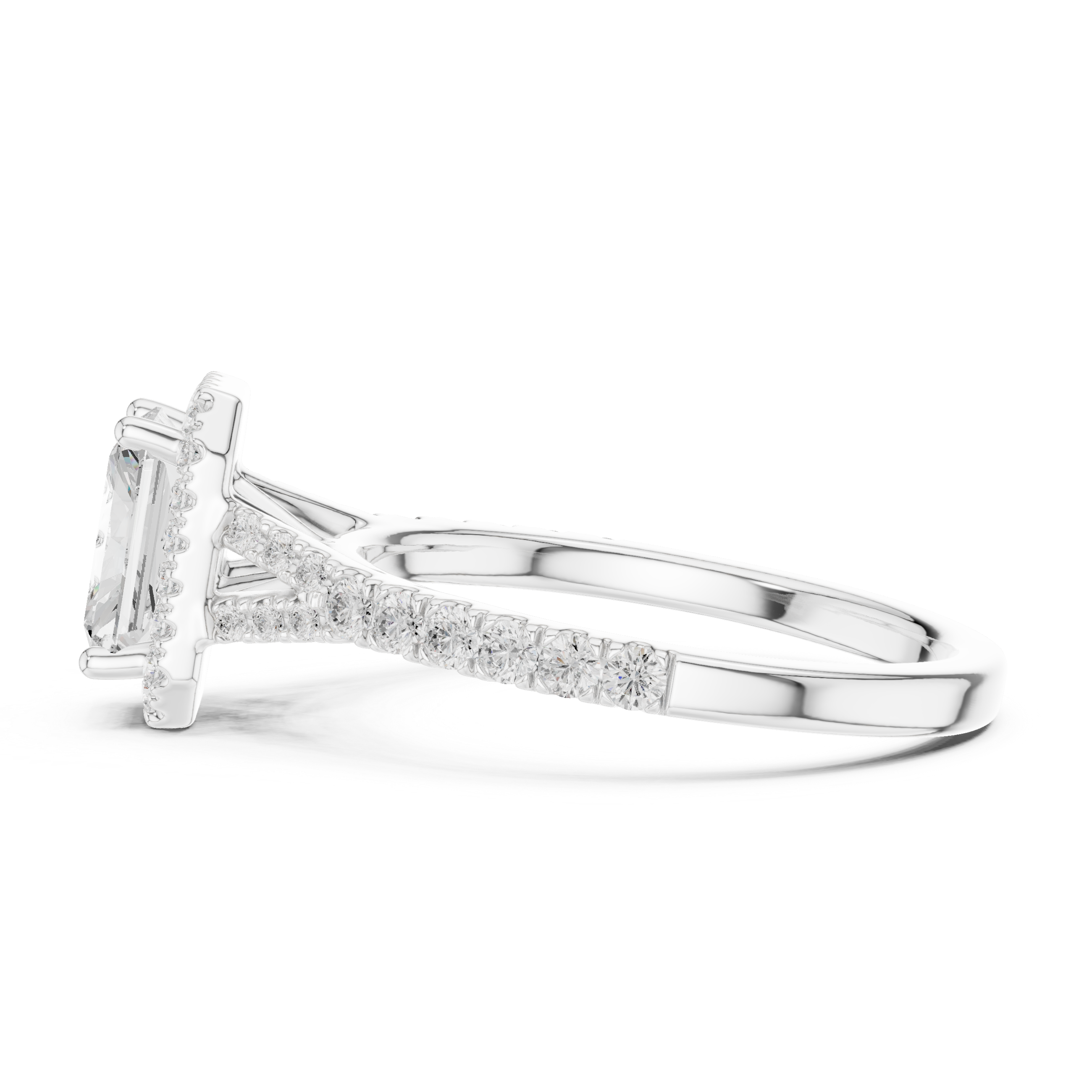 Premium  contemporary three stone design