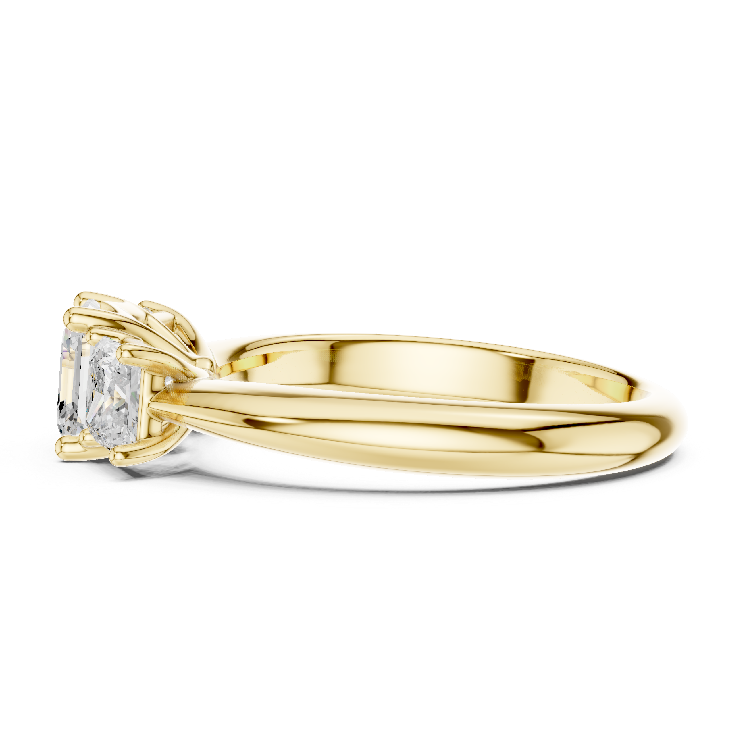 Three stone  with accent diamonds