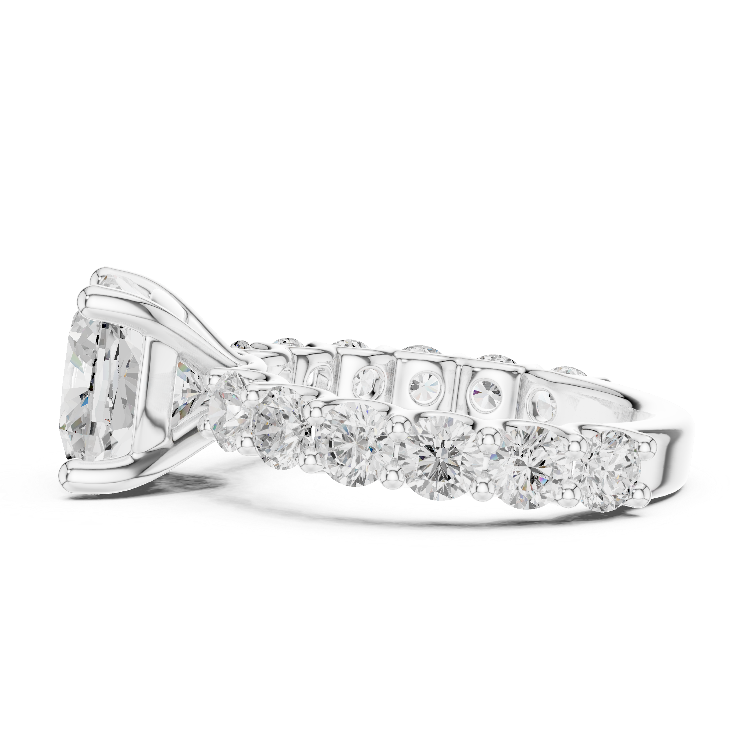 Premium  contemporary three stone design