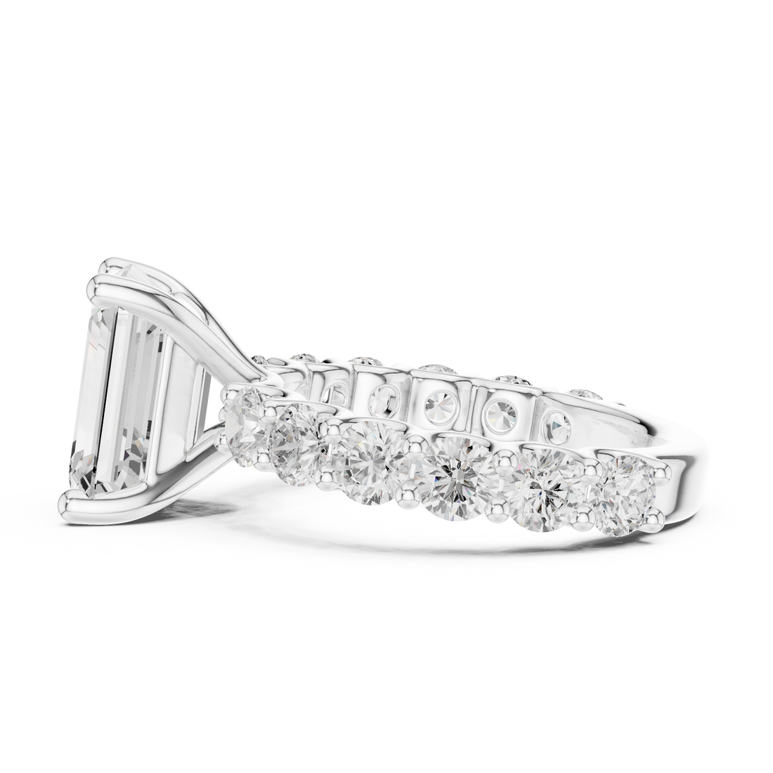 Premium  contemporary three stone design