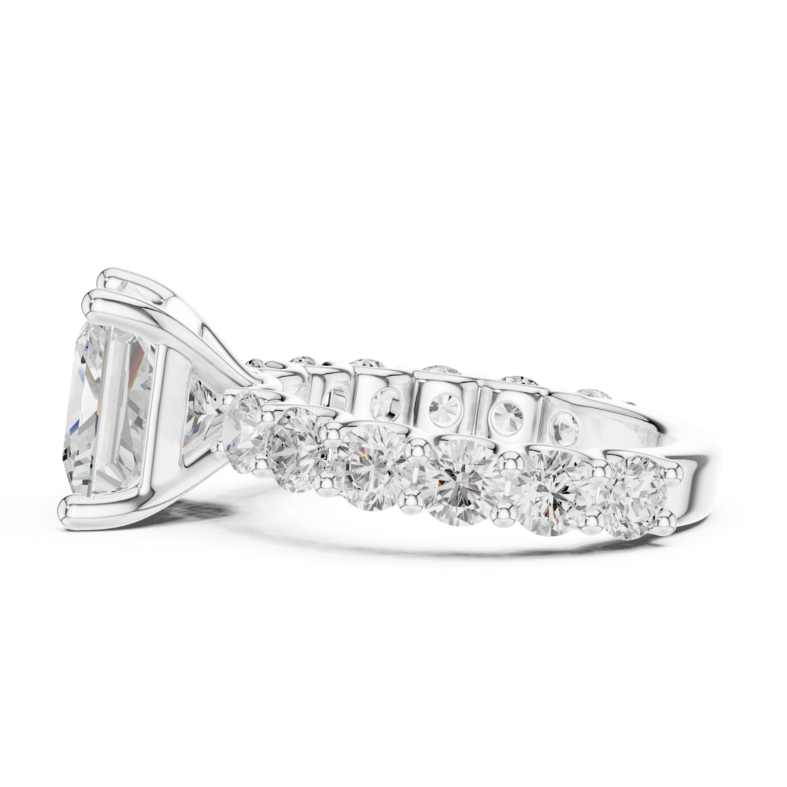 Premium  contemporary three stone design