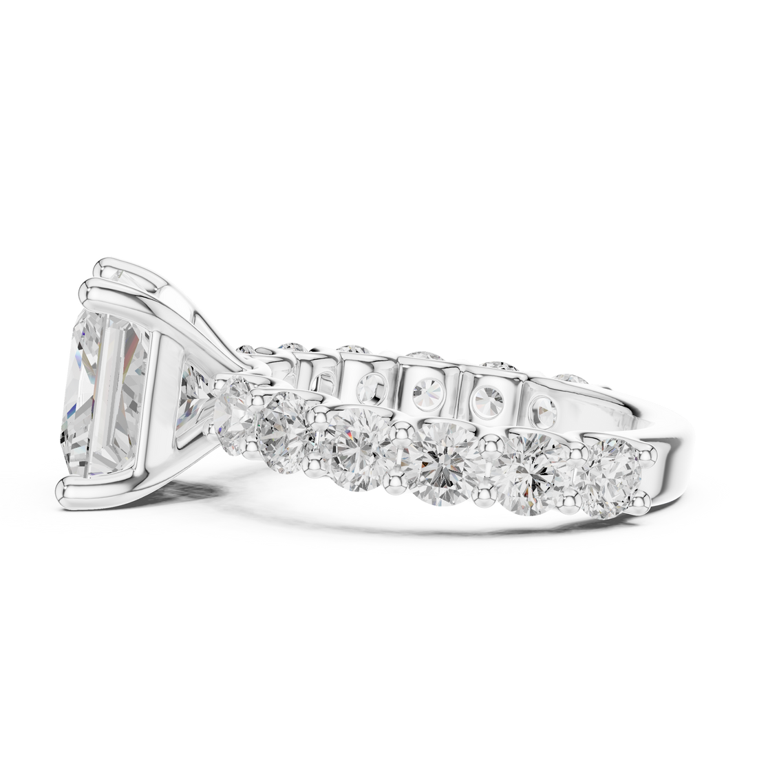 Premium  contemporary three stone design