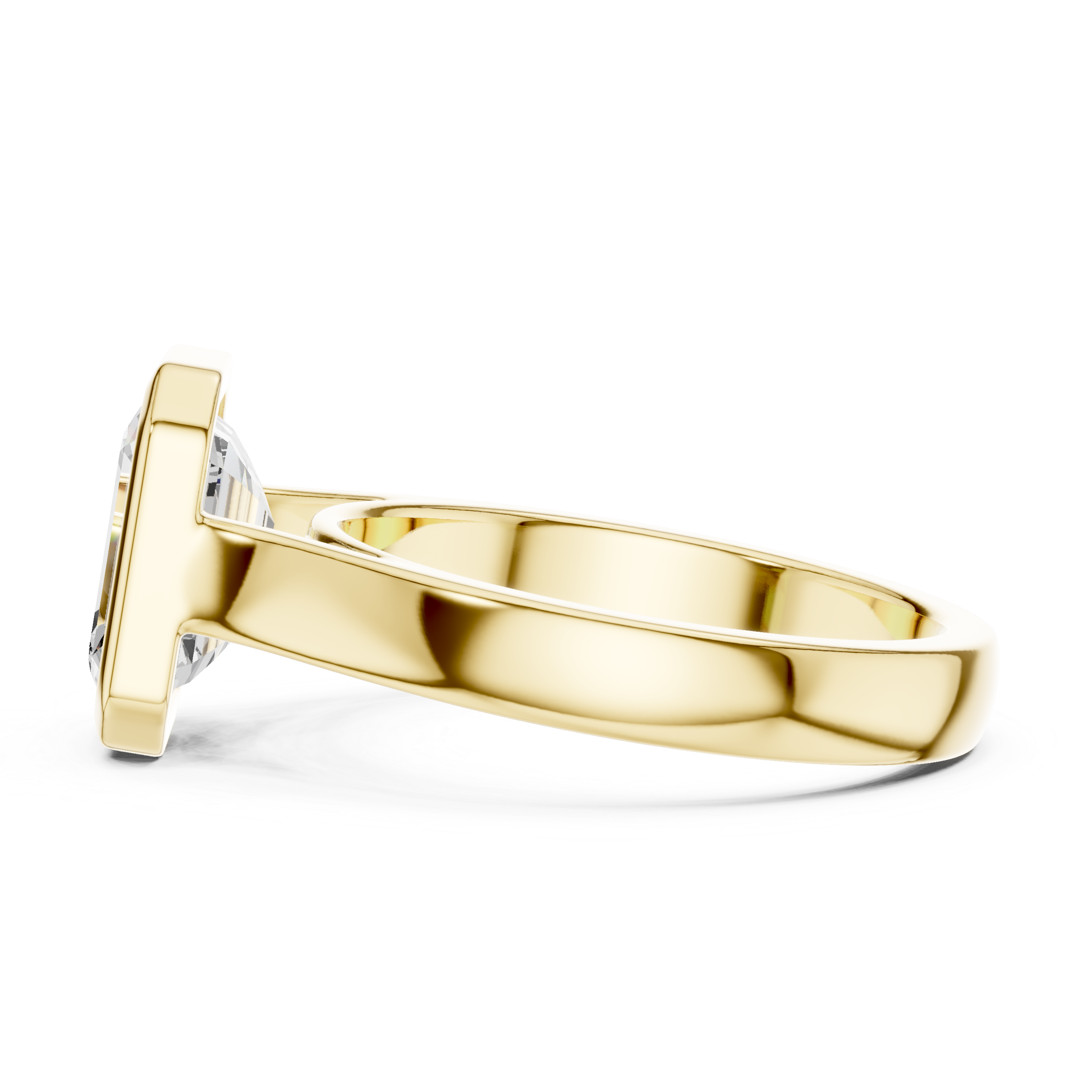 Plain gold toe ring with smooth finish.