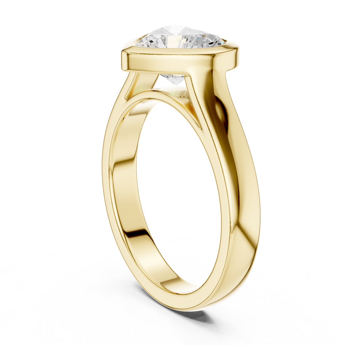Men's brushed gold wedding band ring.