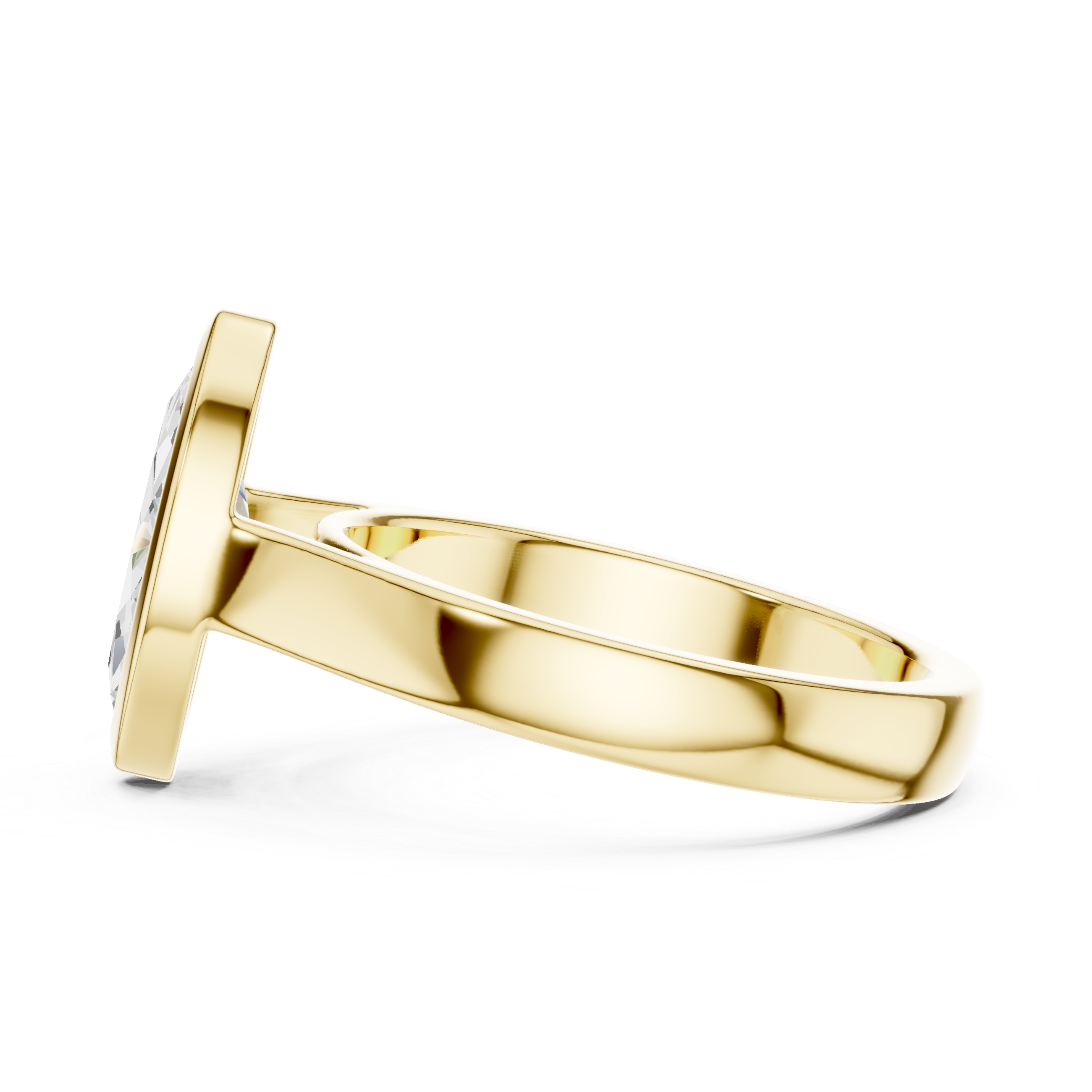 Open style ring with dual metal ends.
