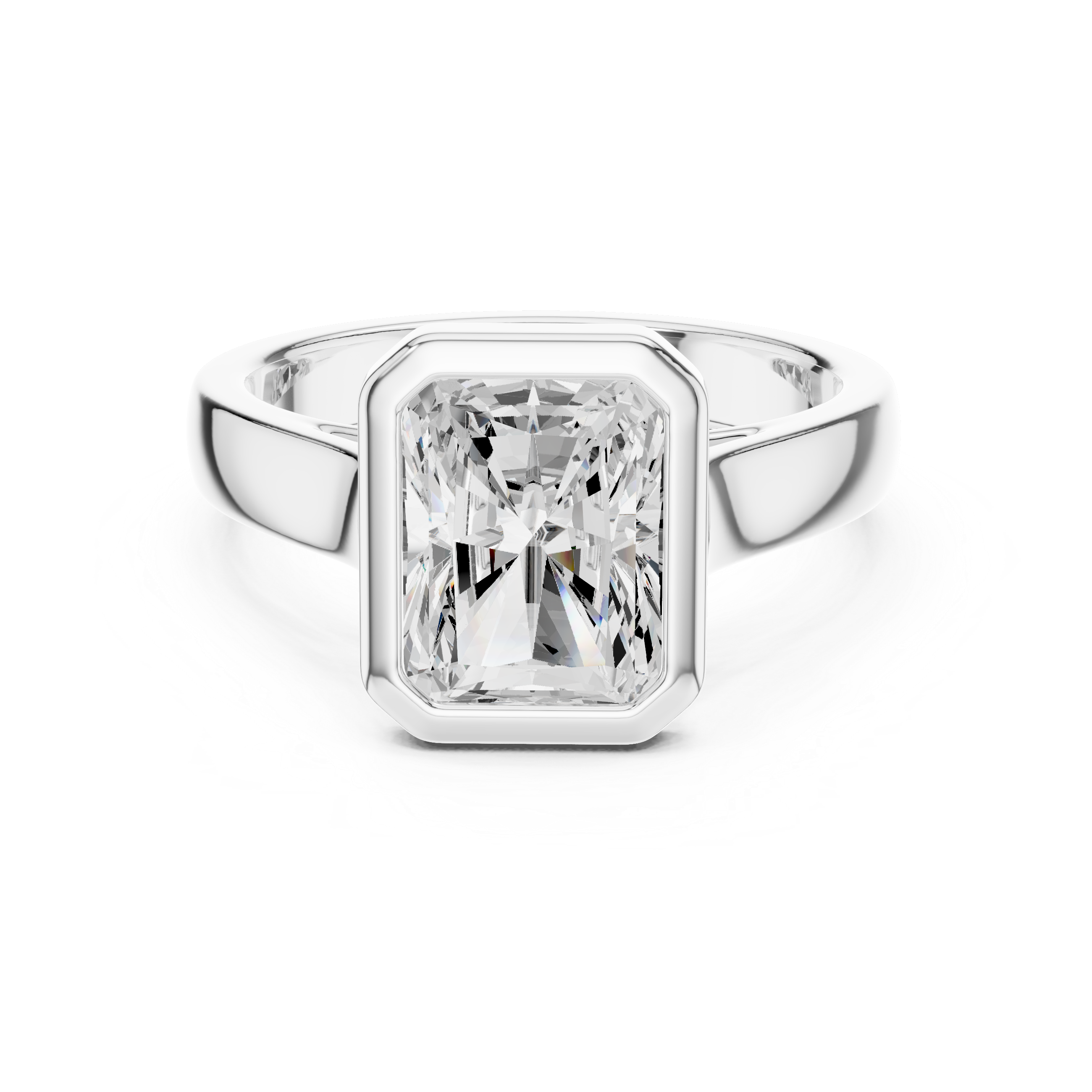 Bold cuff bangle with wide band.