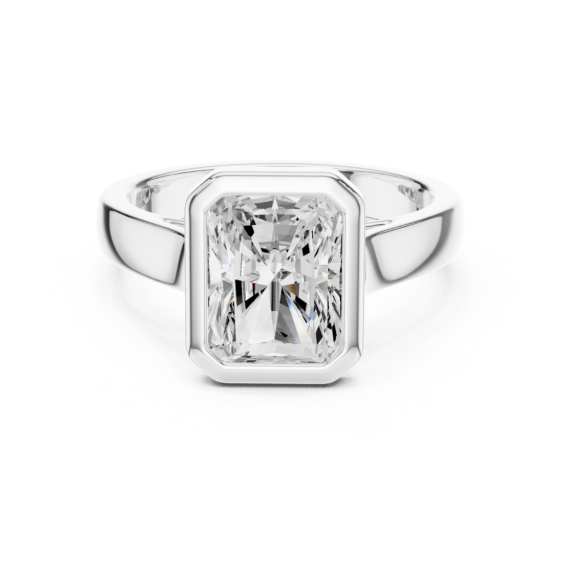 Bold cuff bangle with wide band.