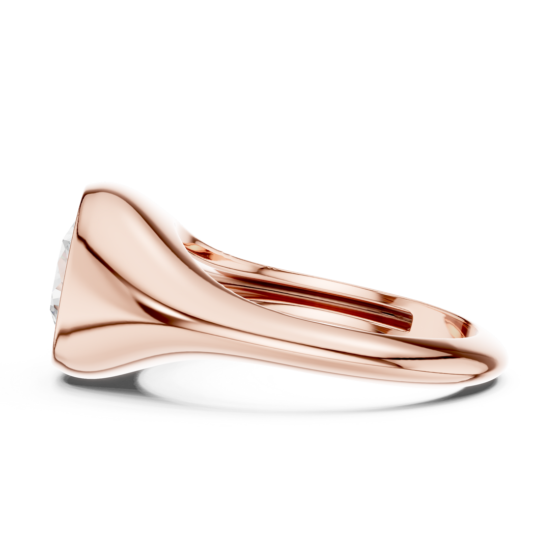 Minimalist ring with sleek gold surface.