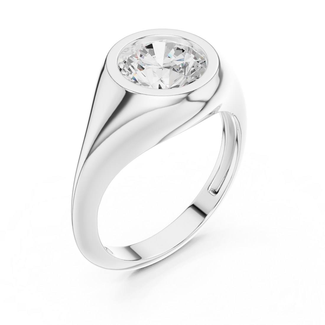 Elegant wedding band with polished finish.