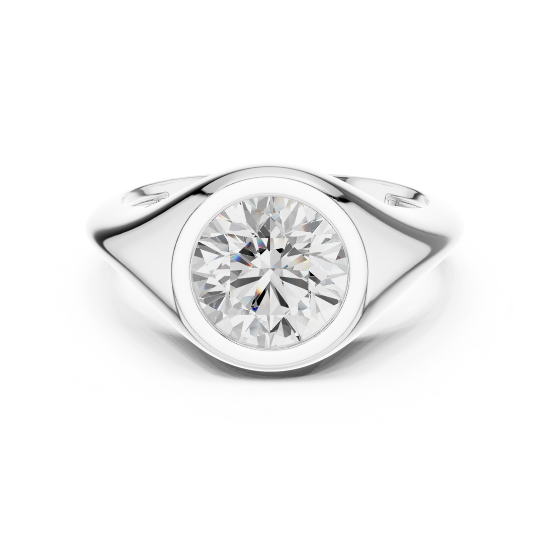 Designer luxury ring with bold structure.