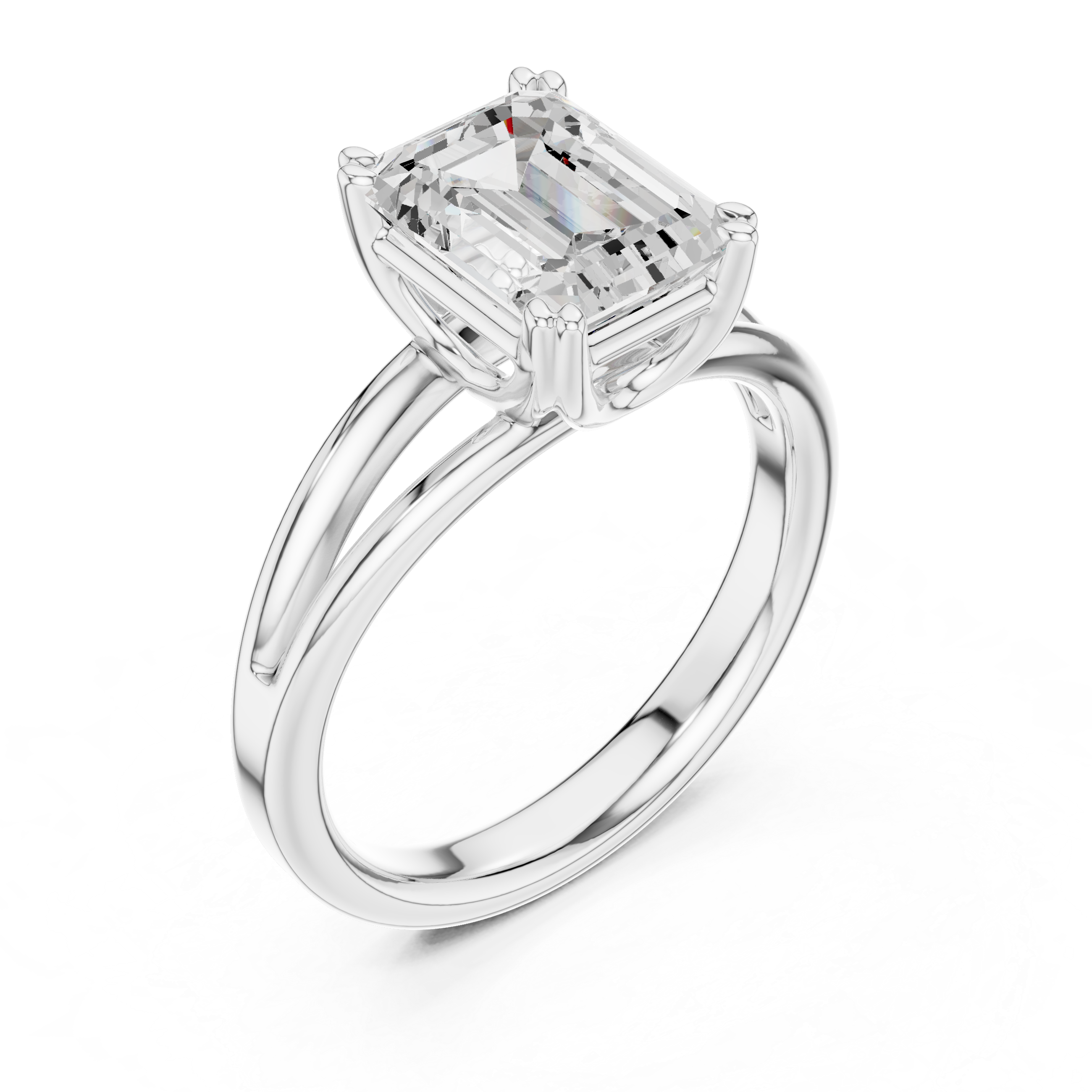 Halo gemstone ring with sparkling border.