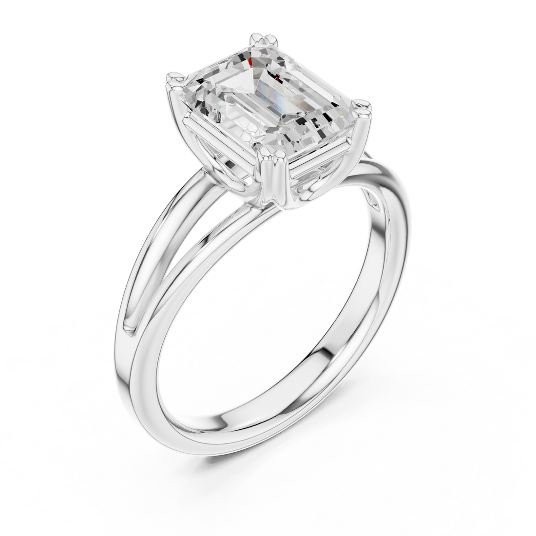 Halo gemstone ring with sparkling border.