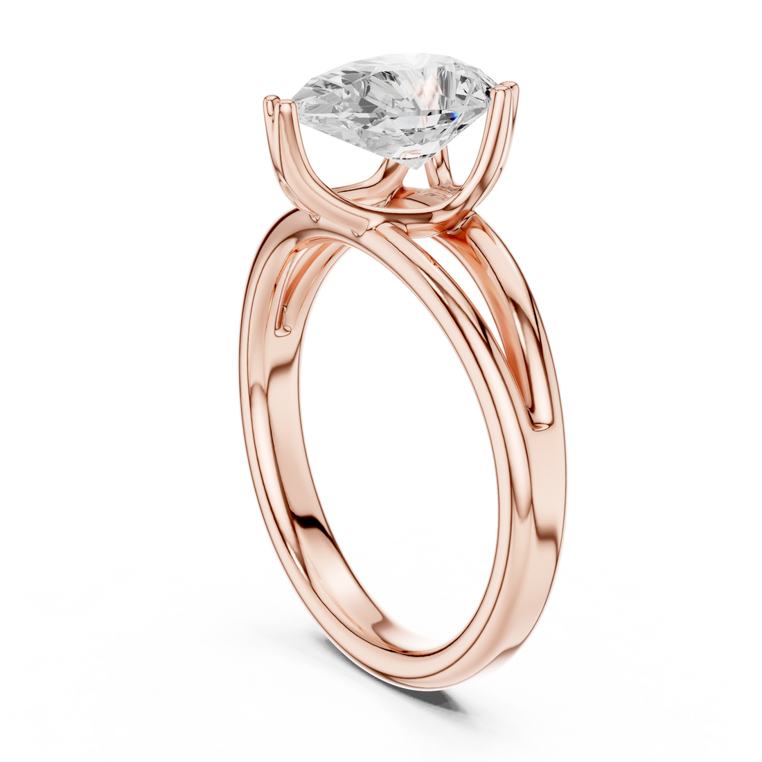 Glossy gold bangle with sleek polish.