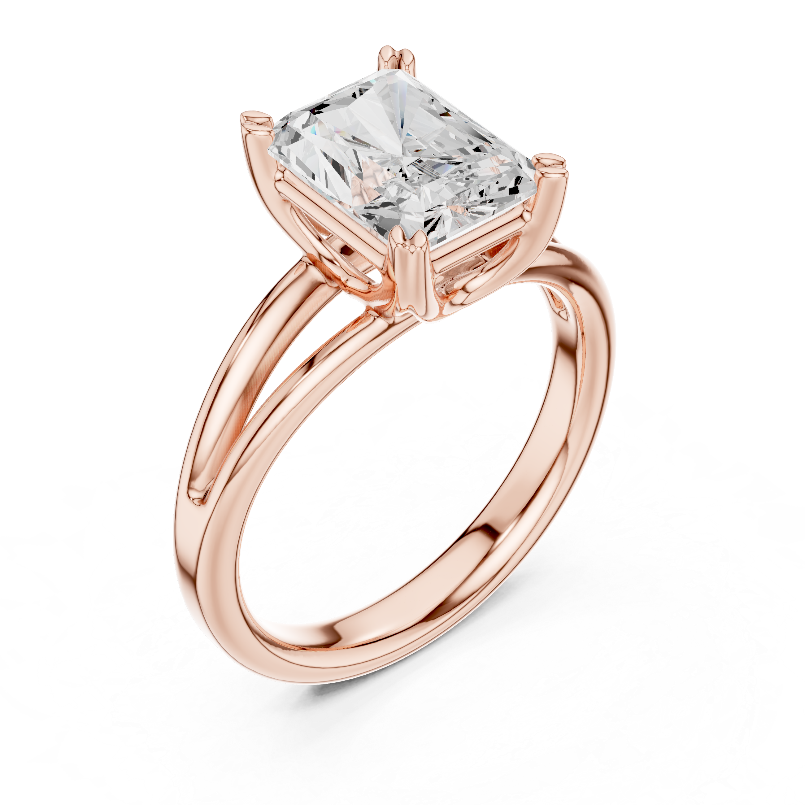 Elegant trillion-cut gemstone ring with polished gold band.