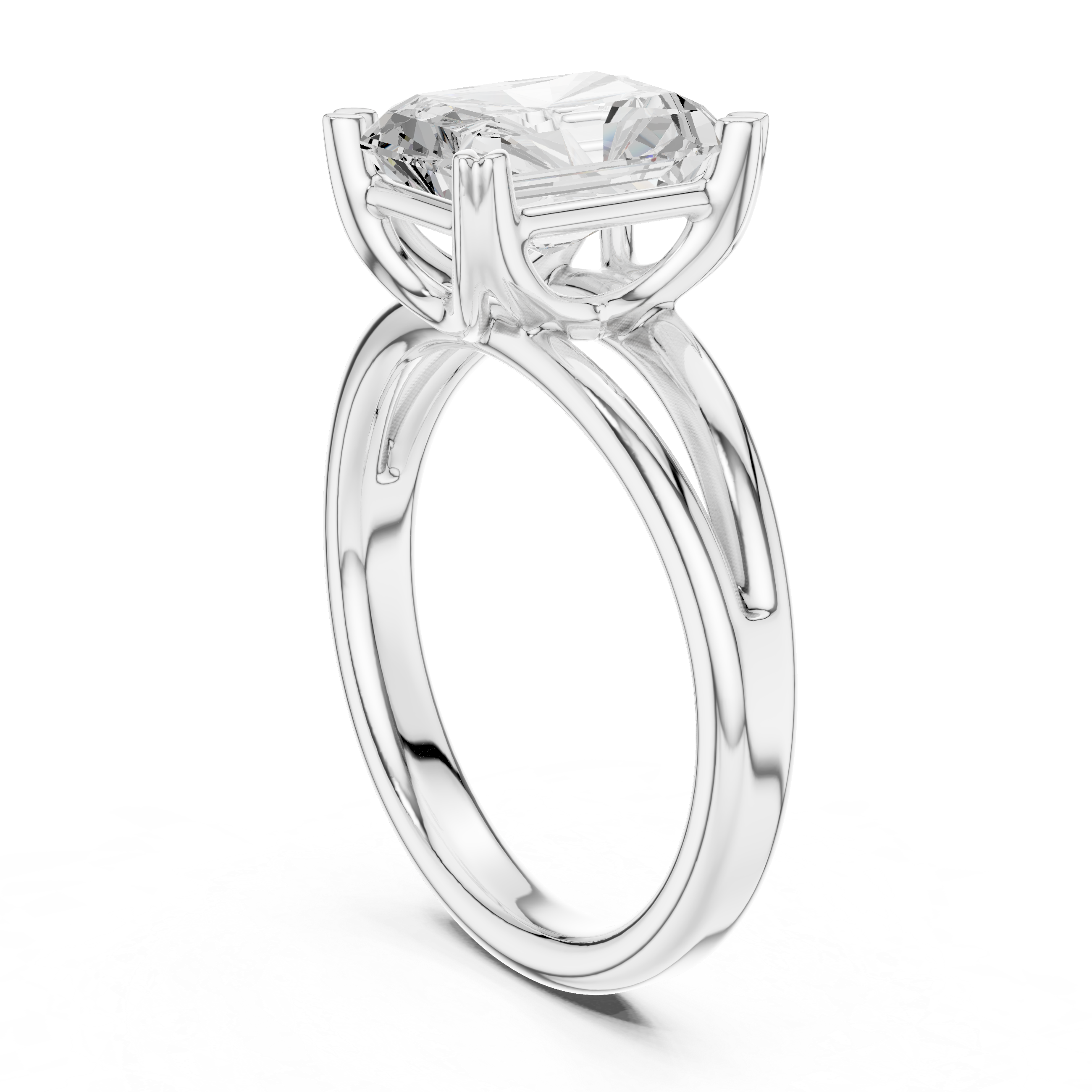 Rose gold braided ring with twisted detail.