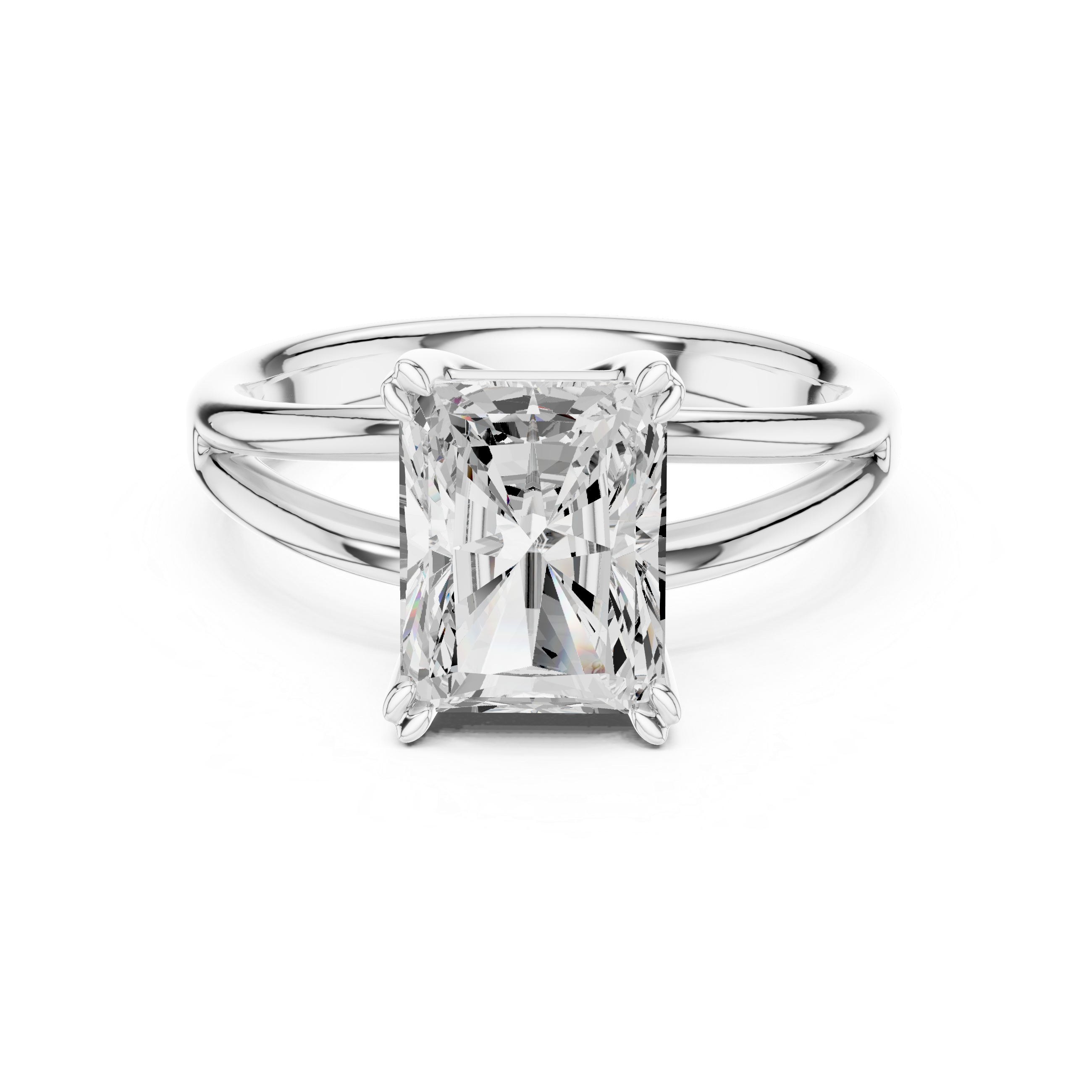 Minimal gold band with rounded edges.