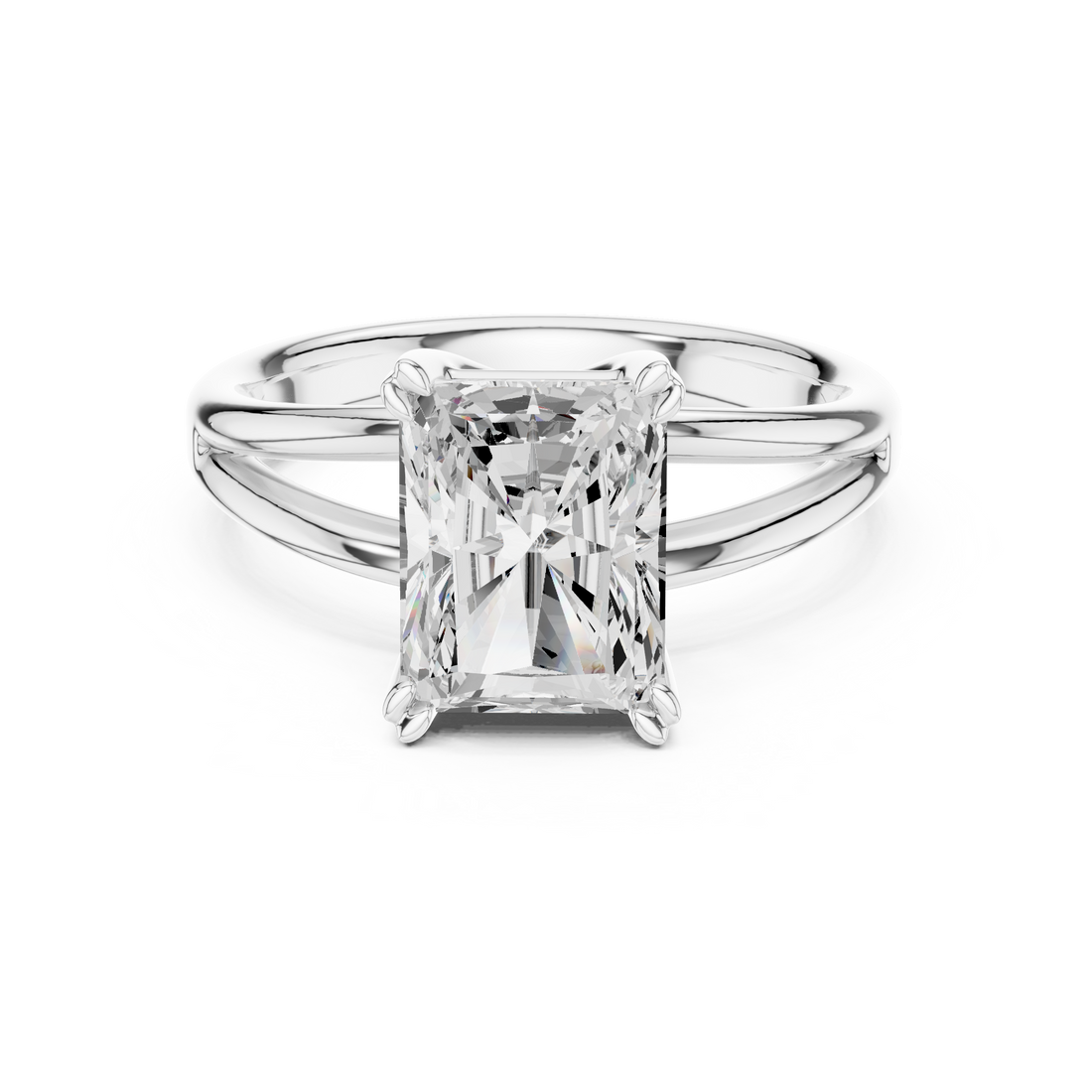 Minimal gold band with rounded edges.