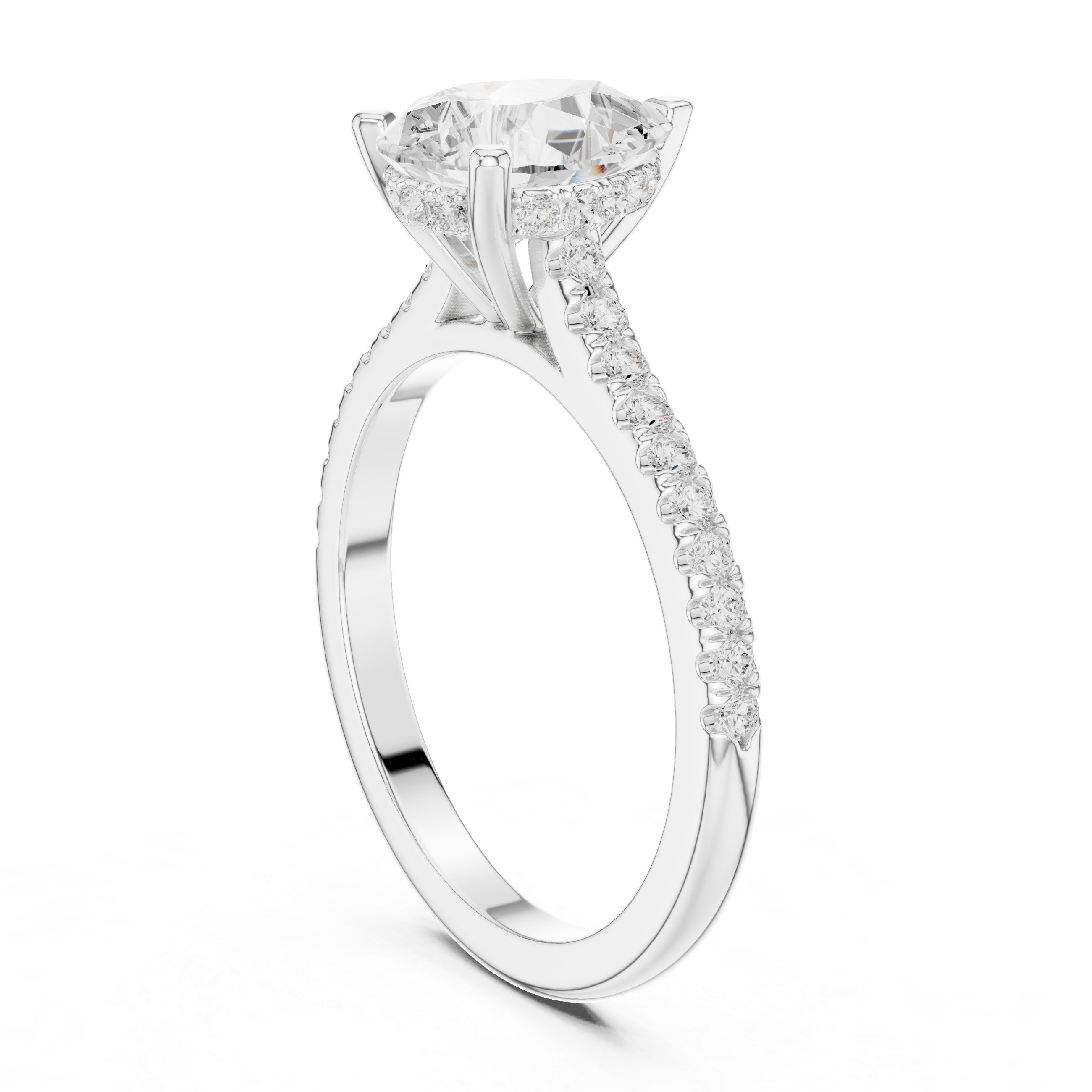 Sleek Round Brilliant Cut Diamond Solitaire Pendant Necklace perfect for both casual and formal styling