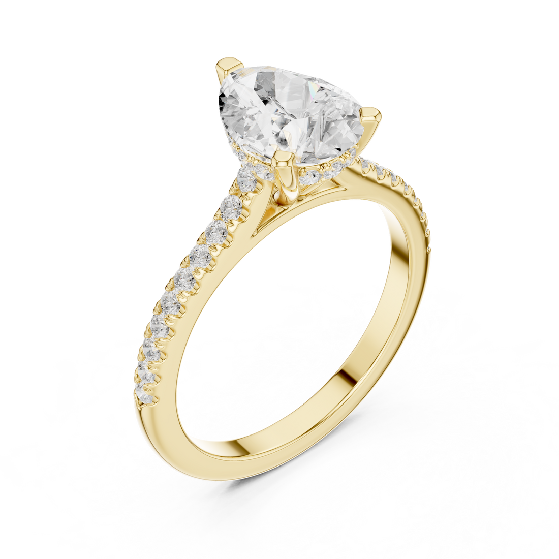 Elegant Round Cut Diamond Solitaire Pendant Necklace in Four Prong Setting handcrafted jewelry for a sophisticated luxury look