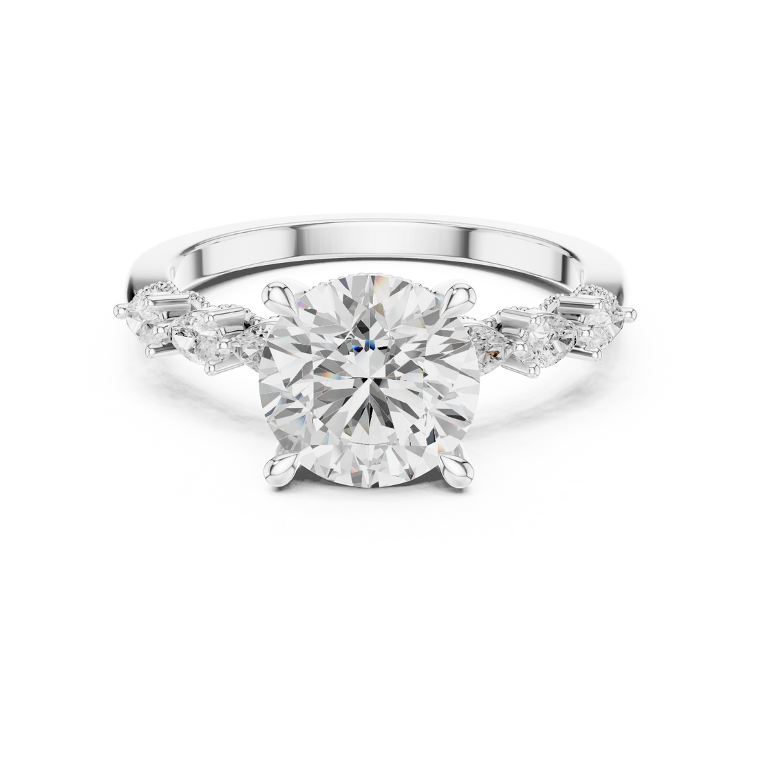 Sleek Round Brilliant Cut Diamond Solitaire Pendant Necklace perfect for both casual and formal styling