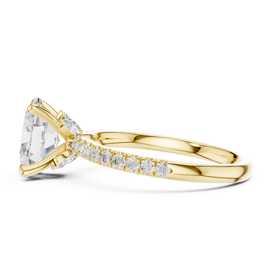 Elegant Round Cut Diamond Solitaire Pendant Necklace in Four Prong Setting handcrafted jewelry for a sophisticated luxury look