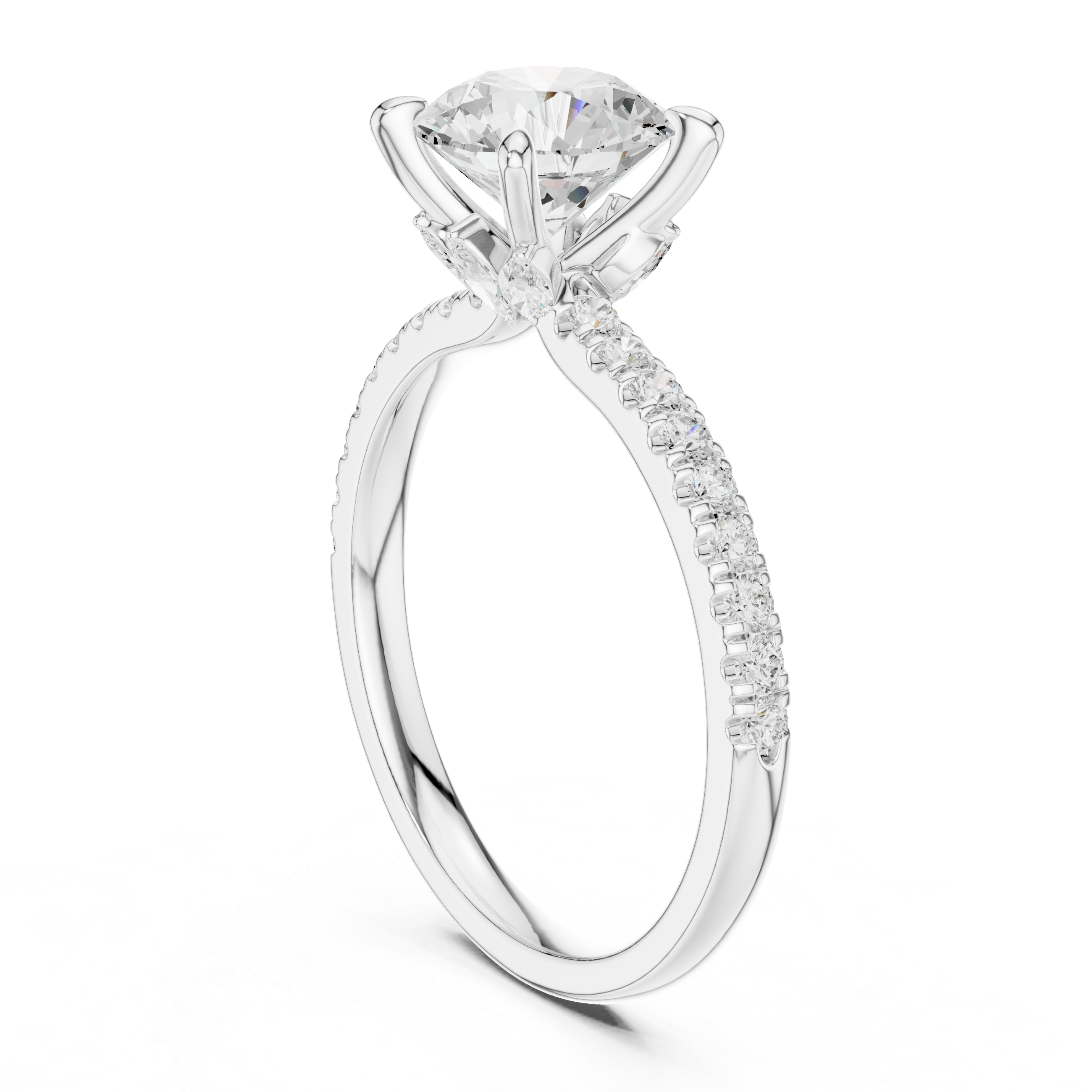 Sparkling featuring intricate diamond detail and fine finish