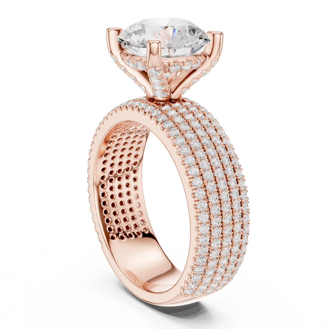 Elegant Round Cut Diamond Solitaire Pendant Necklace in Four Prong Setting handcrafted jewelry for a sophisticated luxury look
