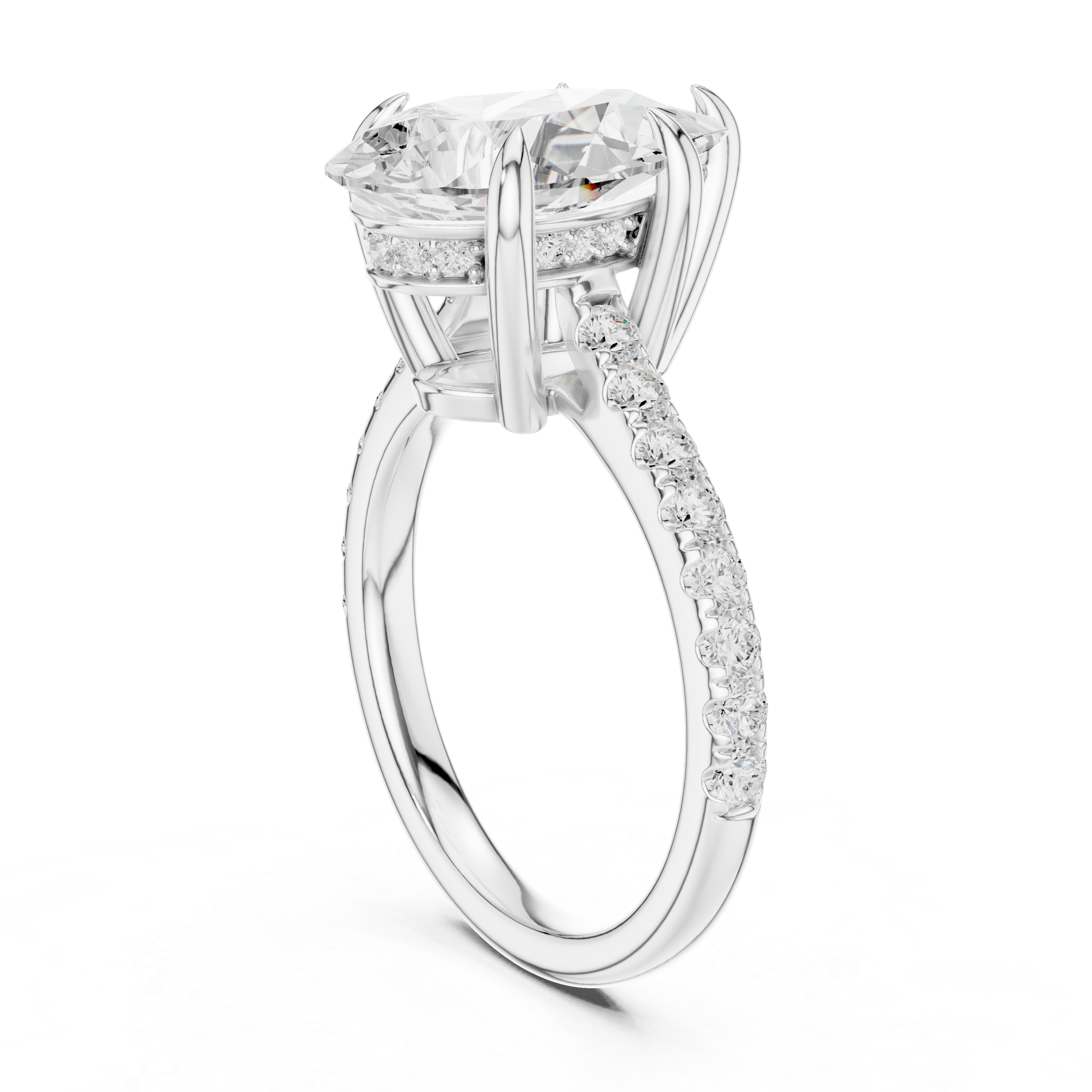Elegant Round Cut Diamond Solitaire Pendant Necklace in Four Prong Setting handcrafted jewelry for a sophisticated luxury look