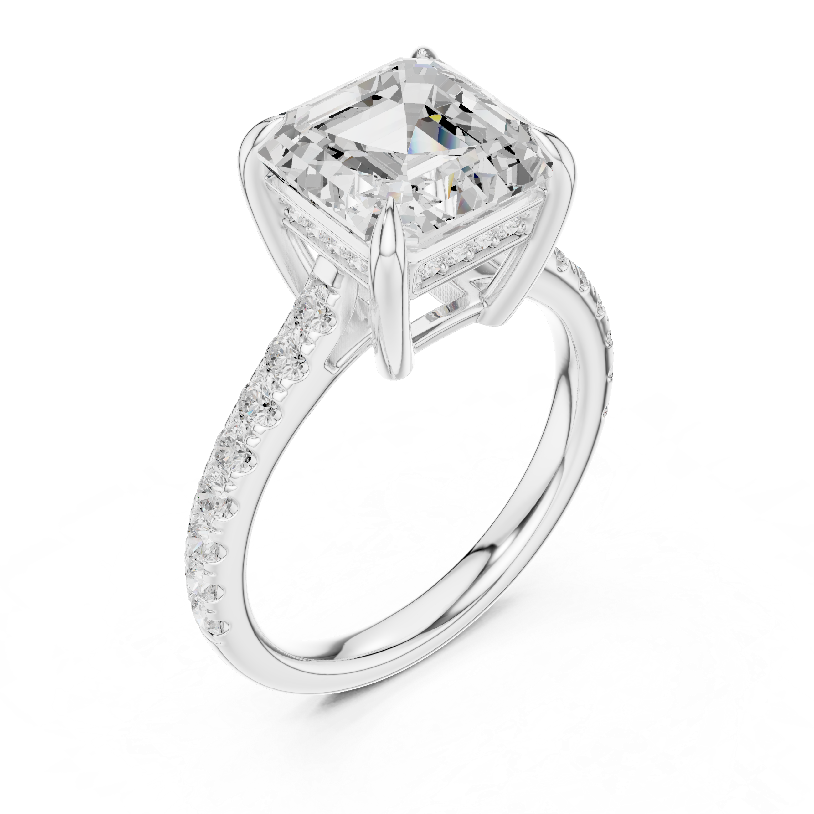 Minimalist thin band ring with tiny diamond accents and sleek modern look.