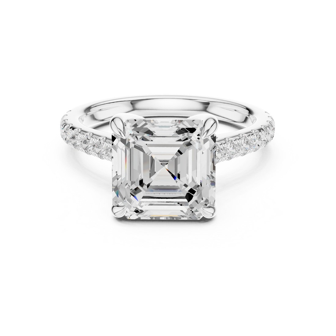 Classic stackable ring with slim gold band designed for layering multiple rings.