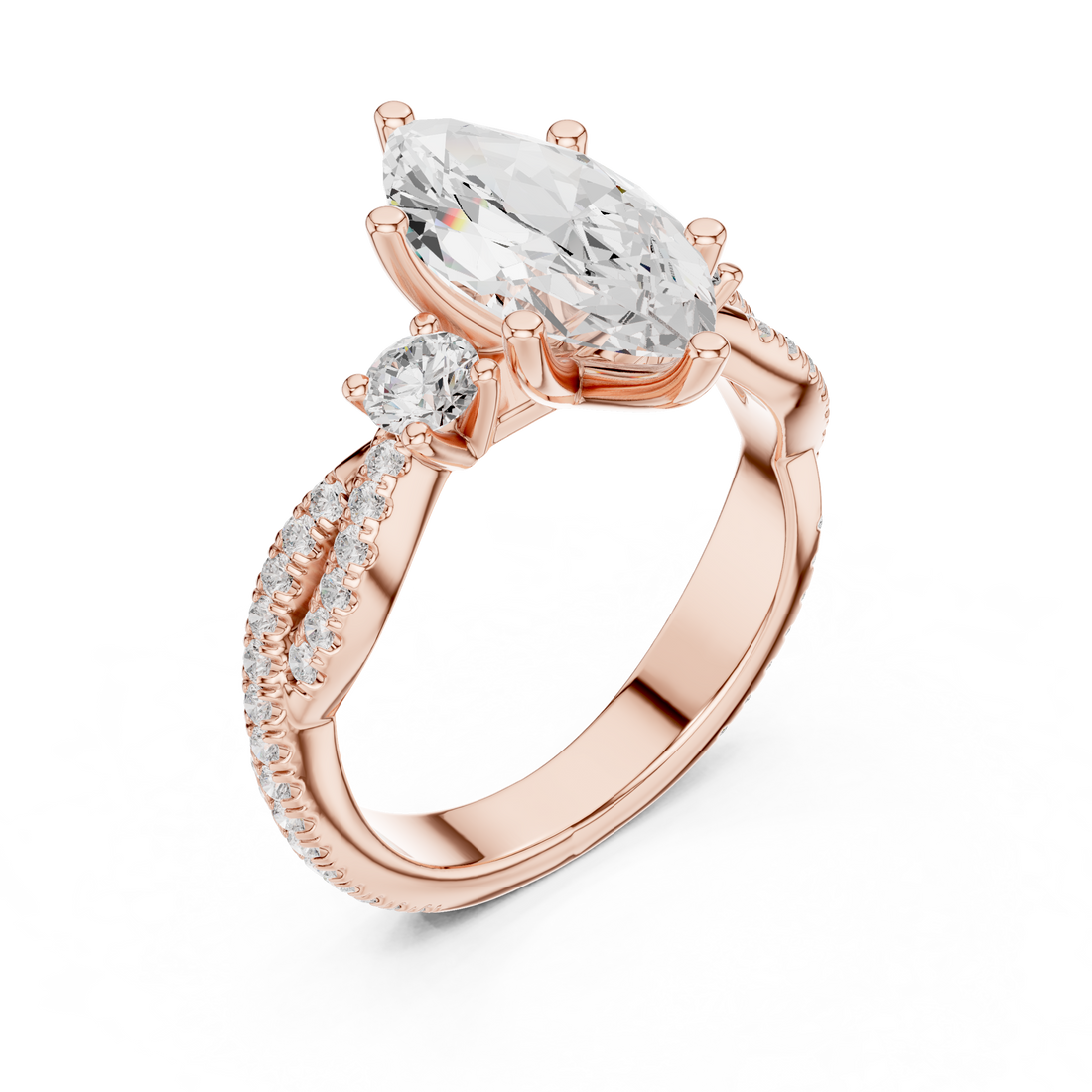 Elegant nose pin featuring tiny solitaire diamond in sleek gold mount.