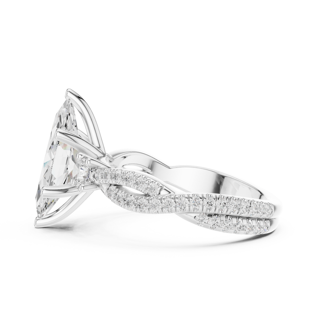 Luxury diamond nose ring with intricate detailing and sparkle.