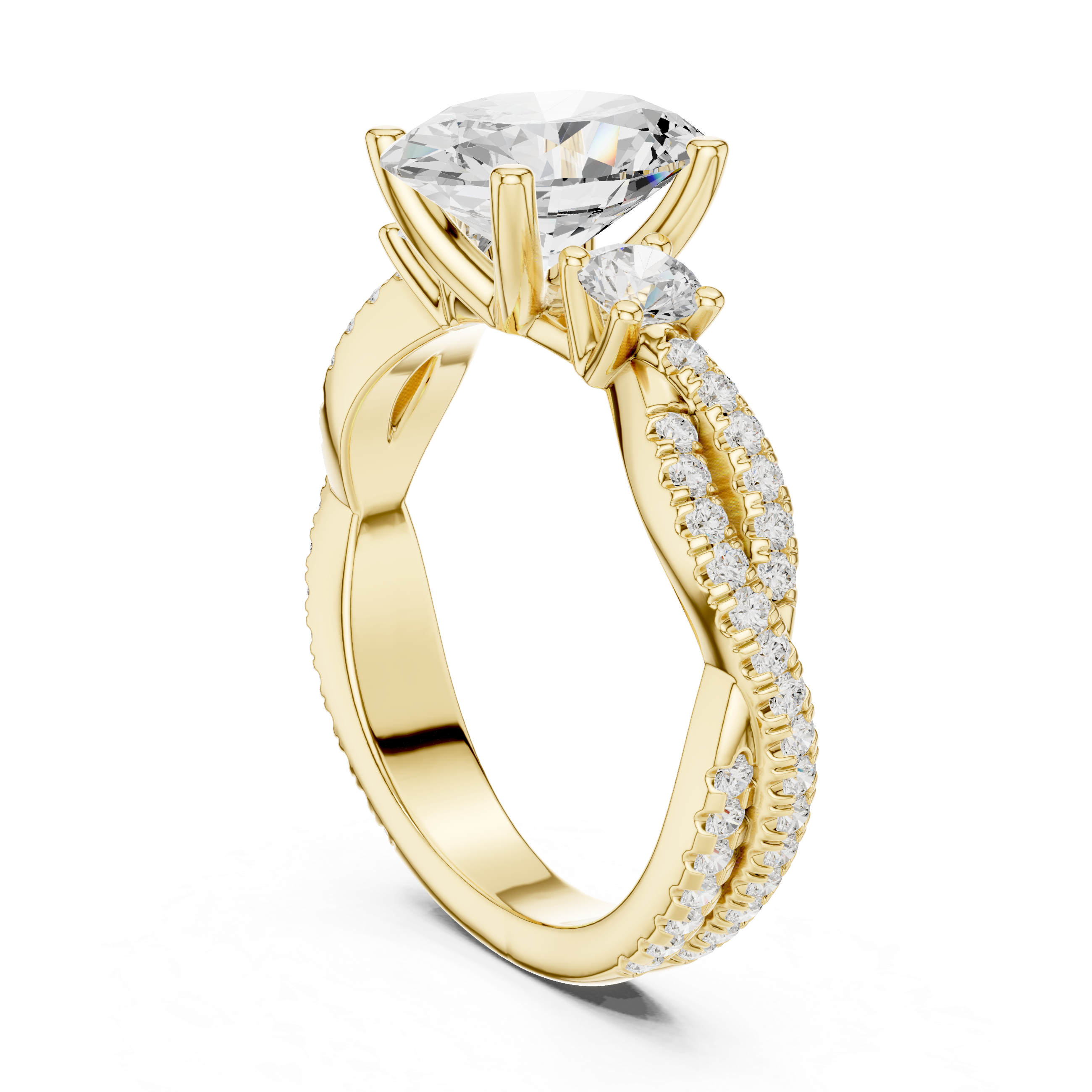 Luxury diamond brooch featuring intricate symmetrical pattern.