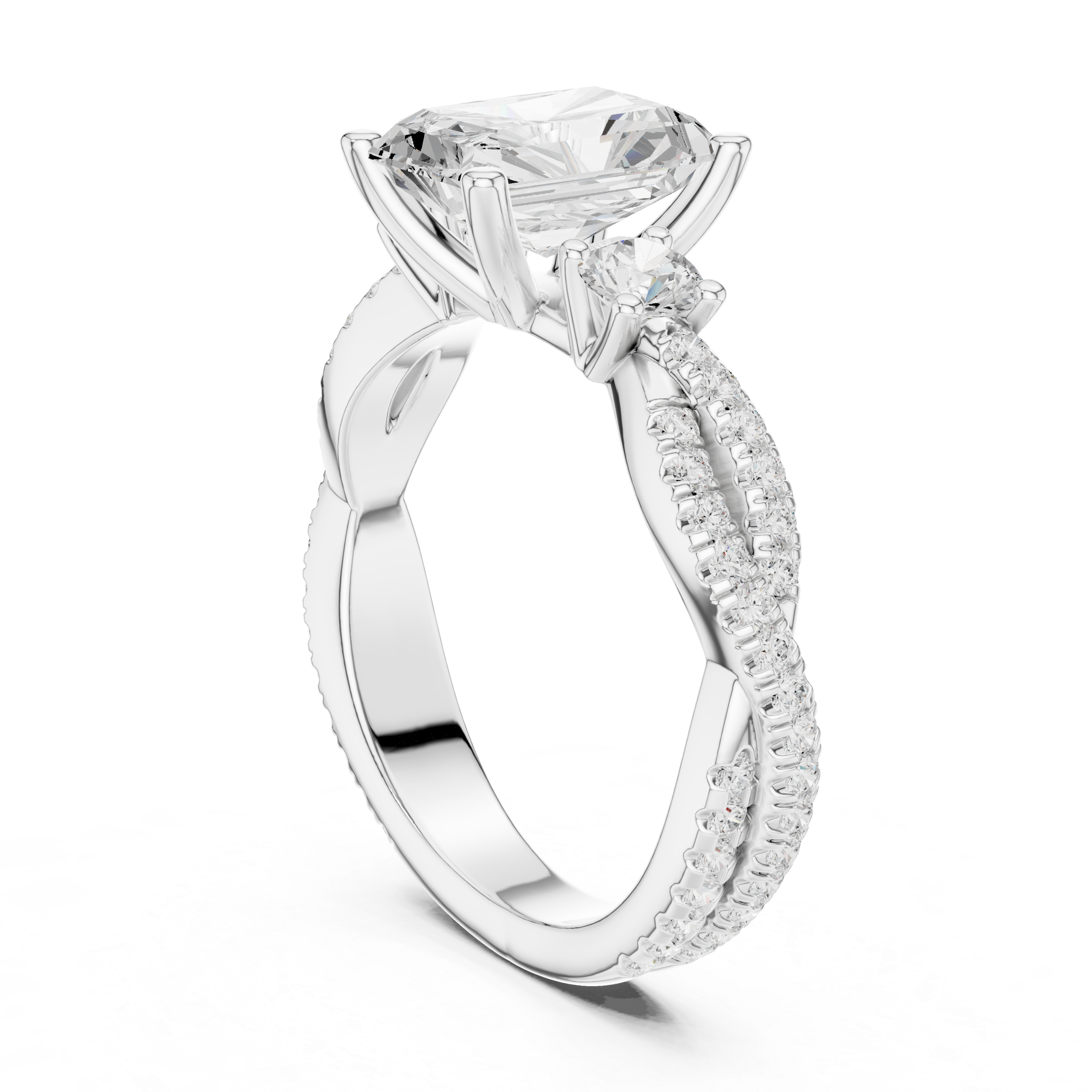 Elegant bridal jewellery set featuring coordinated necklace earrings and bracelet.
