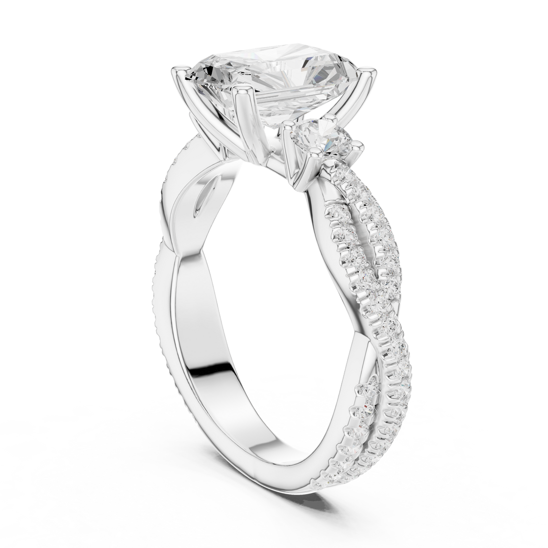 Elegant bridal jewellery set featuring coordinated necklace earrings and bracelet.