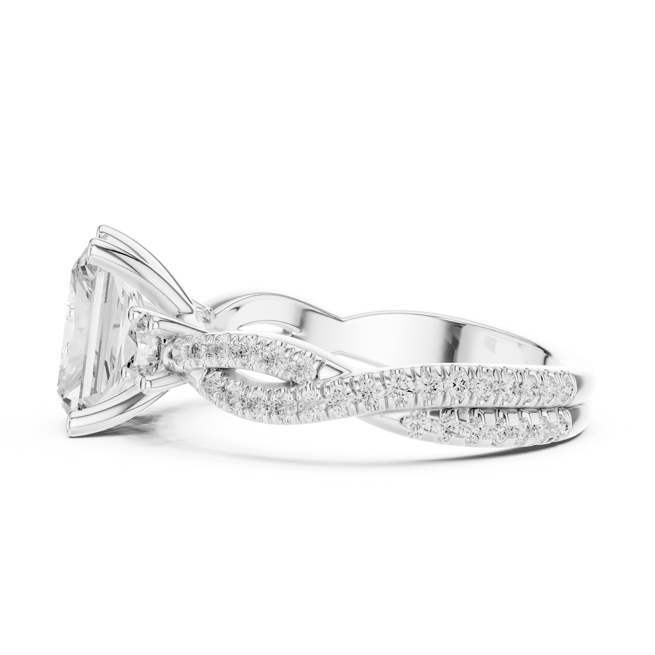 Stylish engagement jewellery set featuring modern elegant design.