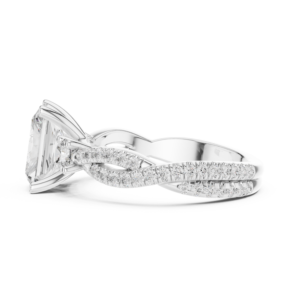 Stylish engagement jewellery set featuring modern elegant design.