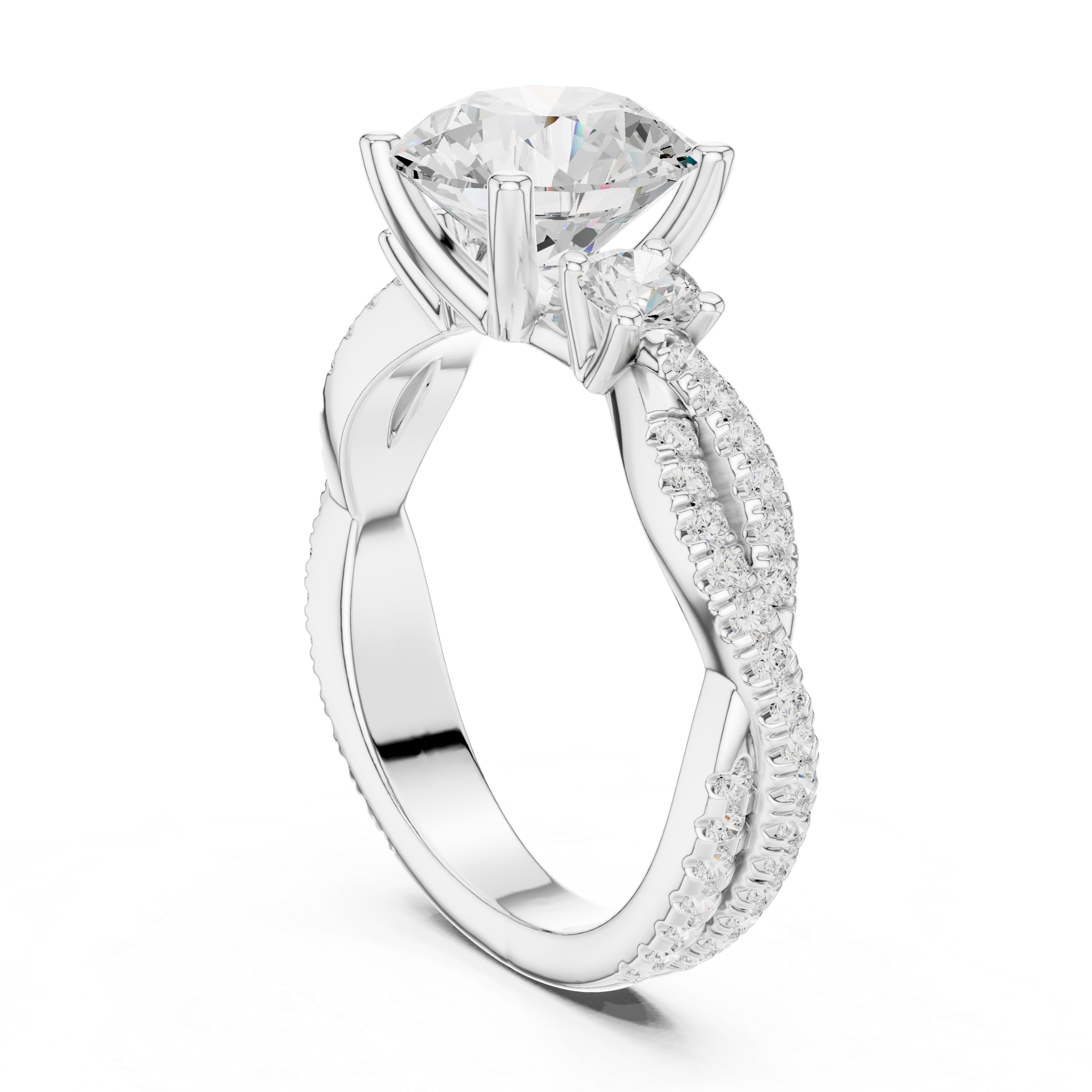Stylish anniversary ring featuring sparkling stone accents.
