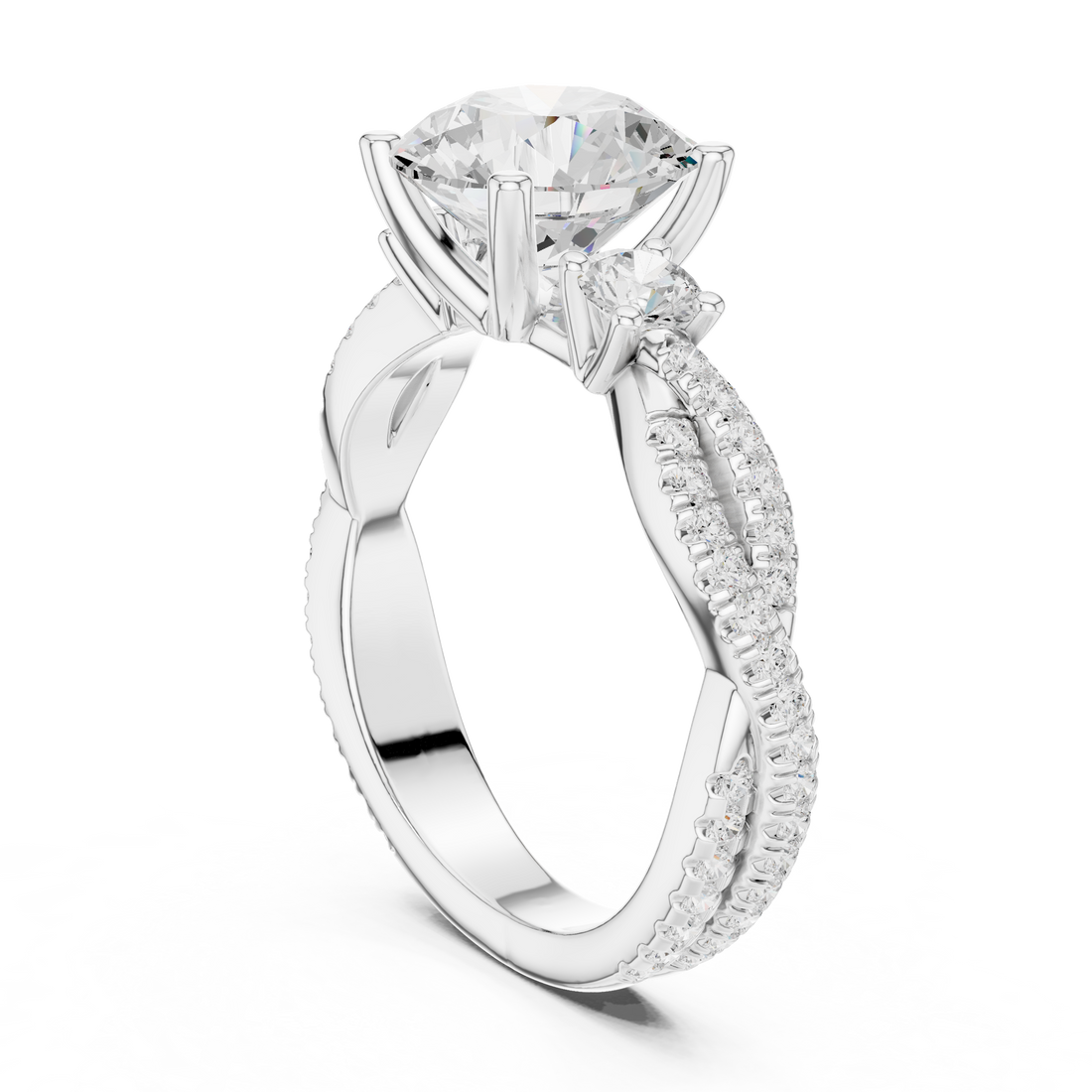 Stylish anniversary ring featuring sparkling stone accents.