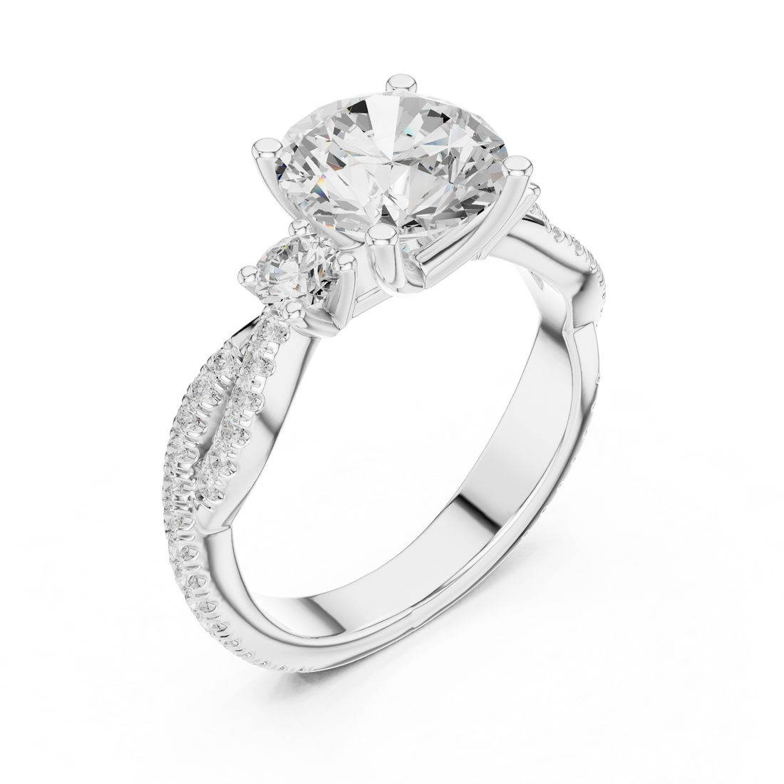 Modern promise ring featuring minimalist structure.