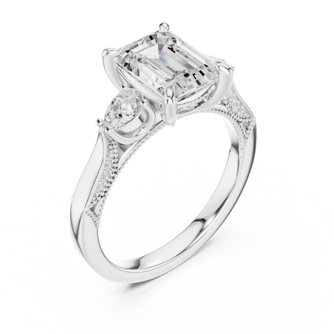 Minimalist thin band ring with tiny diamond accents and sleek modern look.
