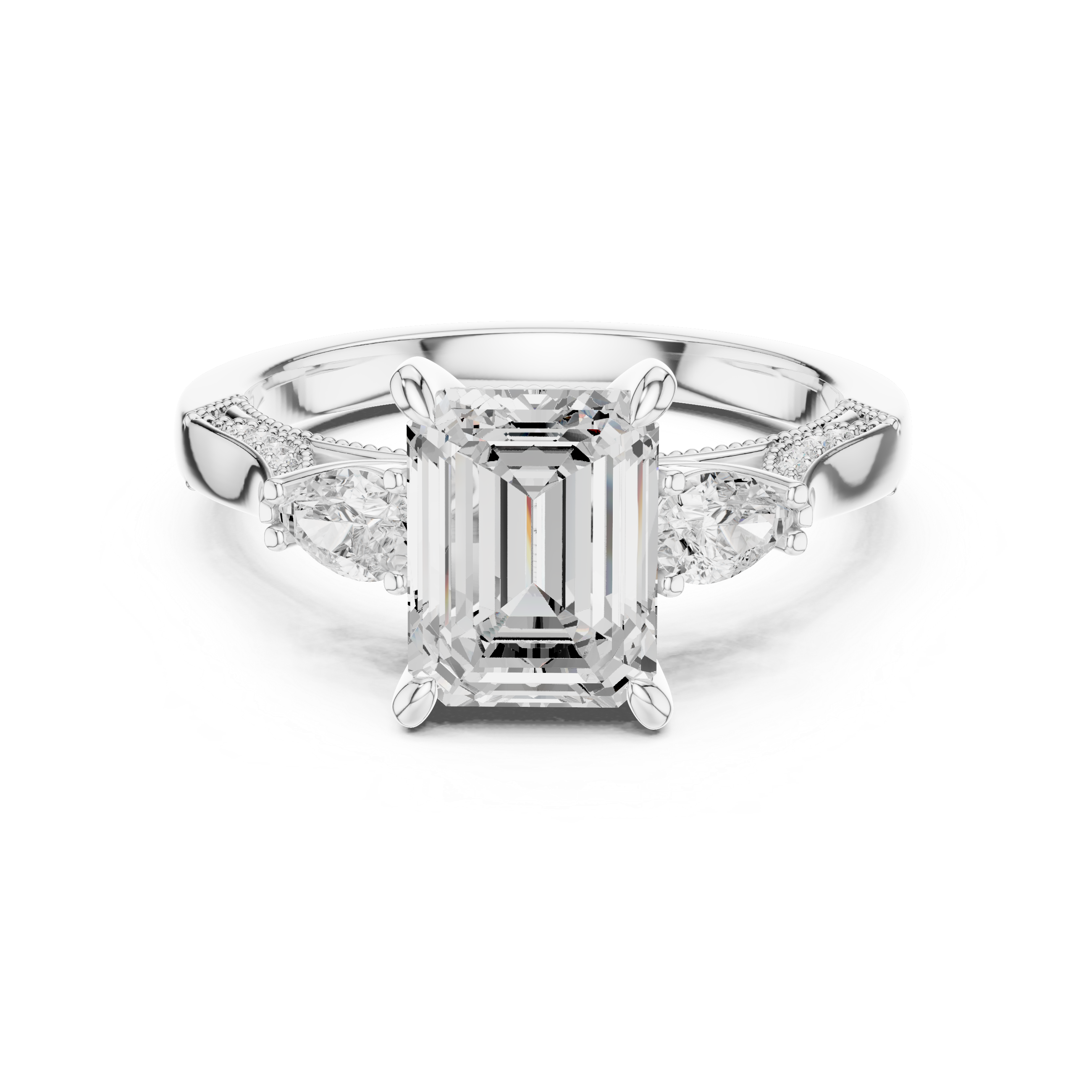 Classic stackable ring with slim gold band designed for layering multiple rings.