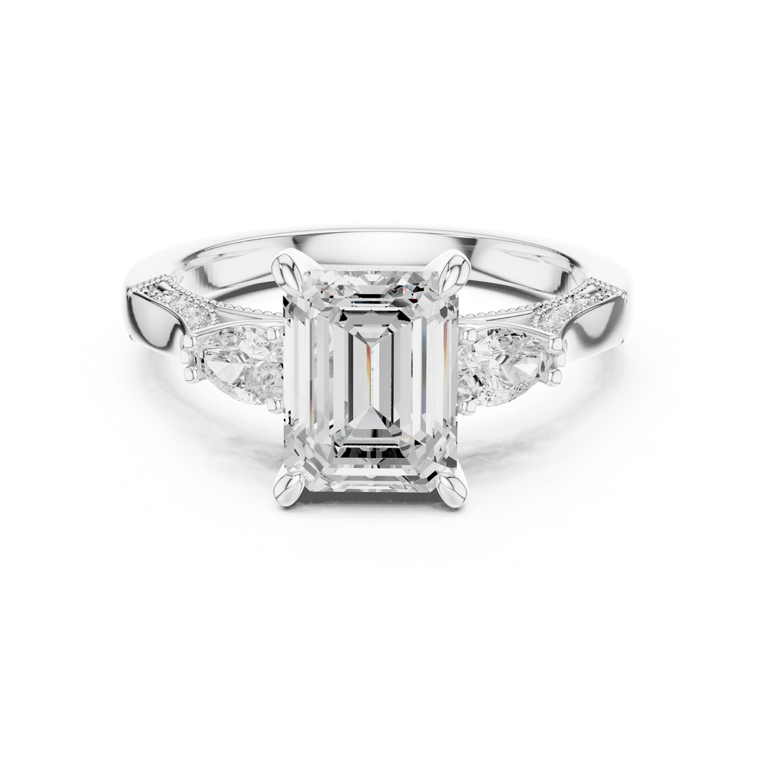 Classic stackable ring with slim gold band designed for layering multiple rings.