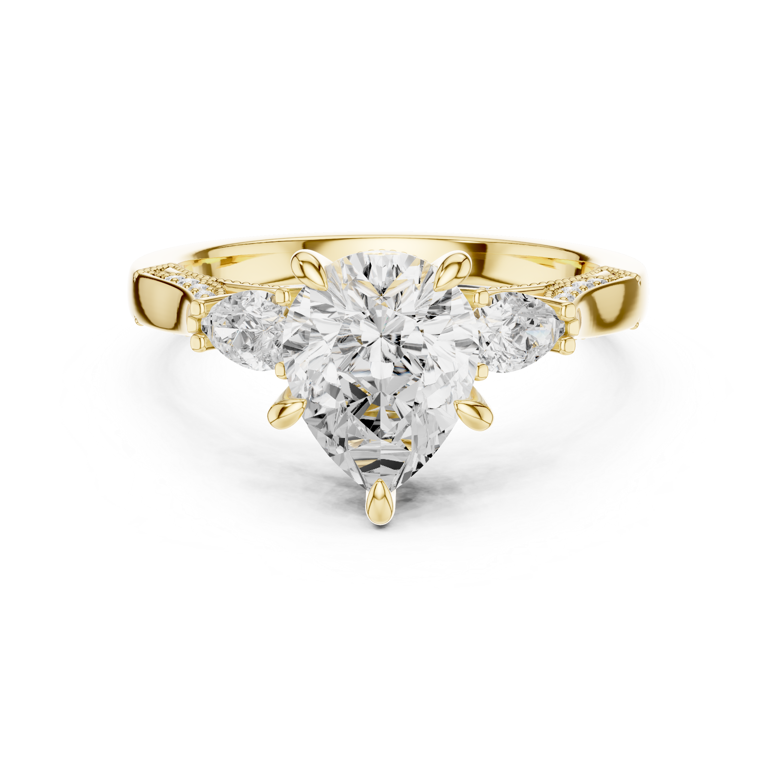 Classic charm bracelet featuring heart-shaped hanging charm.