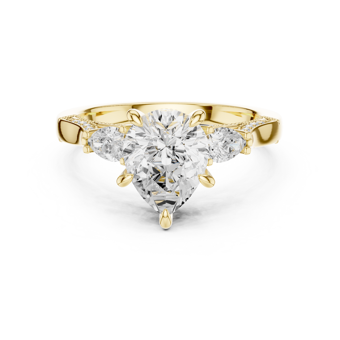 Classic charm bracelet featuring heart-shaped hanging charm.