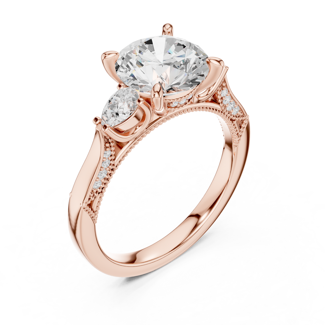 Elegant nose pin featuring tiny solitaire diamond in sleek gold mount.