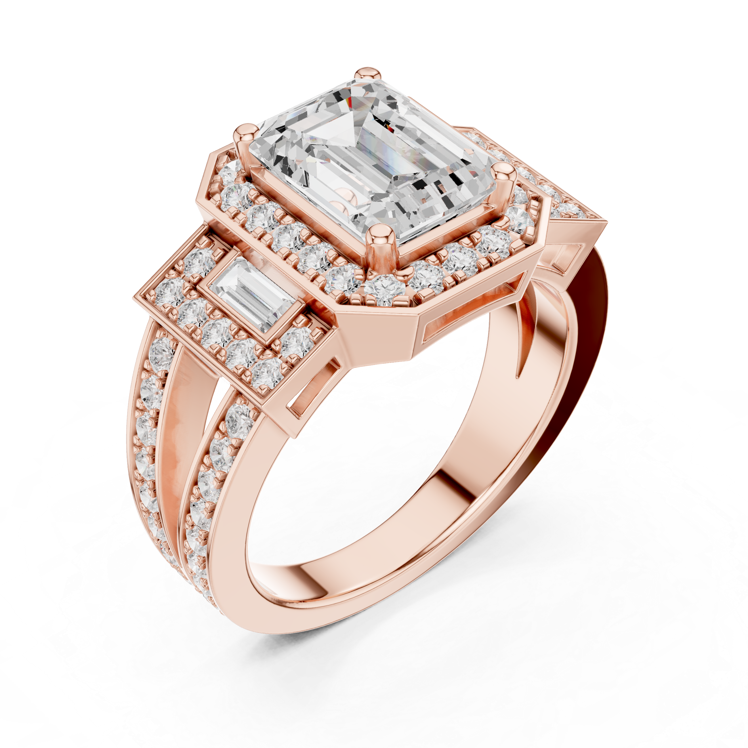Elegant stackable ring set featuring multiple slim bands.