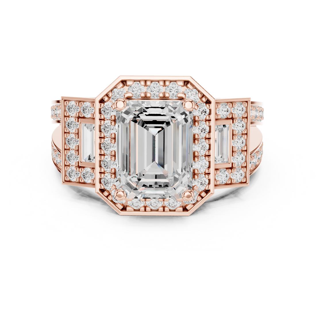 Modern diamond pendant featuring minimalist design.