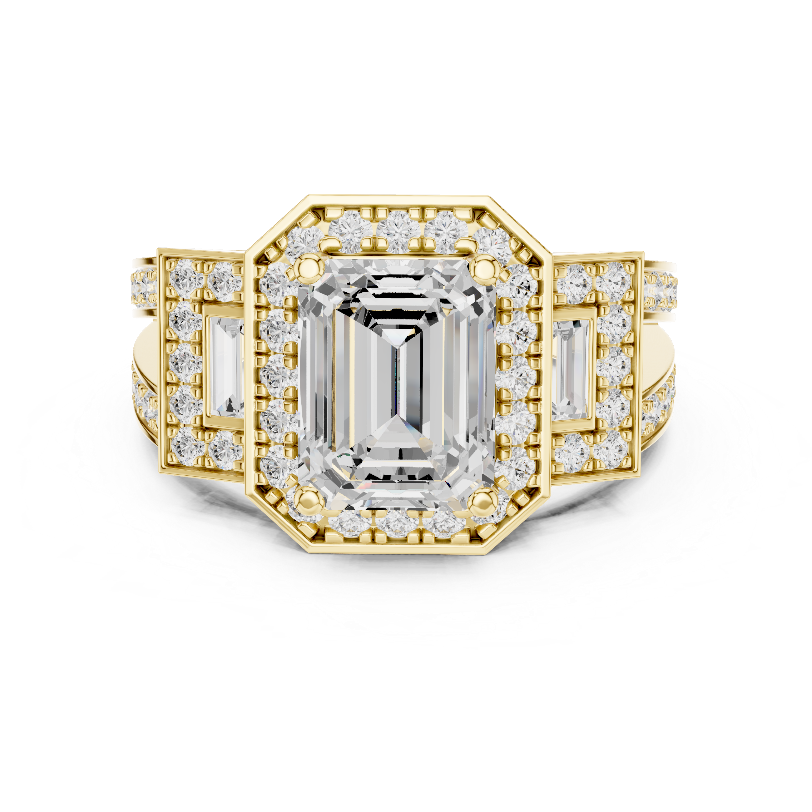 Luxury diamond stud earrings featuring brilliant-cut stones.