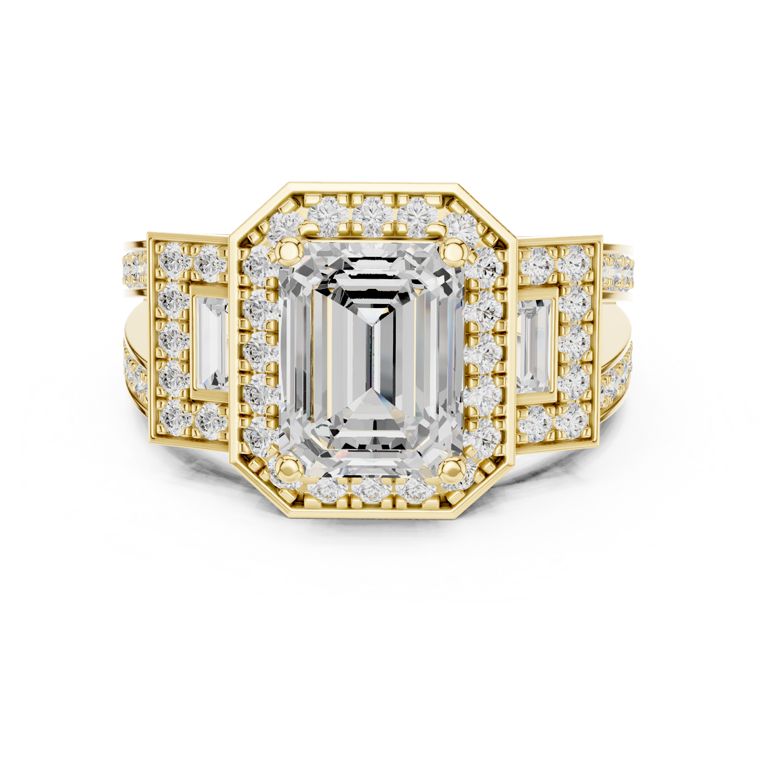 Luxury diamond stud earrings featuring brilliant-cut stones.